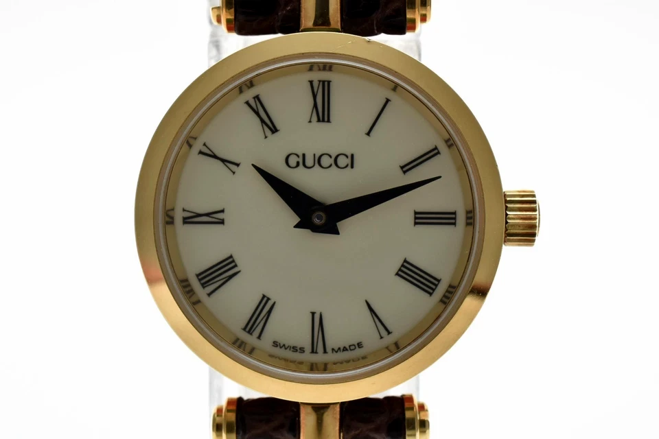 Vintage [N NEUWERTIG/Box, Papier] Gucci 2000L Sherry Line Gold Elfenbein Qz... - Bild 4 von 4