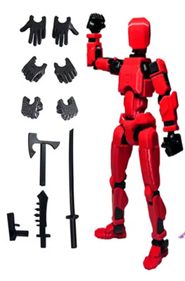 Action Doll Titan Multi Joint Mobile Transformation Robot Red