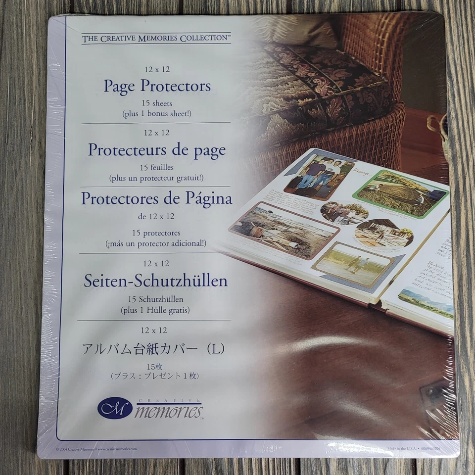 3X Creative Memories 12x12 paquete de 16 (48) protectores de página estilo antiguo 2004 ¡sellados! Foto 4 de 4