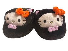 Hello Kitty Slippers Women  s Size US 9-10 Black Cat NWOT Never Worn Plush