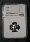1963 Roosevelt Dime Silver NGC Proof PF67 Quality - BF*