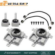 2 Pcs For Audi VW Xenon HID Headlight Ballast Control Unit & D3S Bulb 8K0941597E