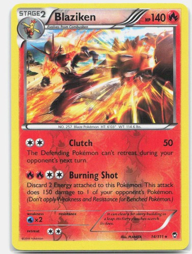 Blaziken - XY - Furious Fists 14/111 - NM - Reverse Holo - (Holo Rare)