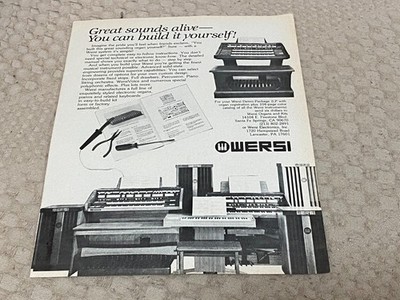 KEYBOARD ORGAN ADVERT 11X8'' WERSI