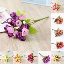 Breloque réaliste 15 têtes petits bourgeons roses artificielles pour la maison