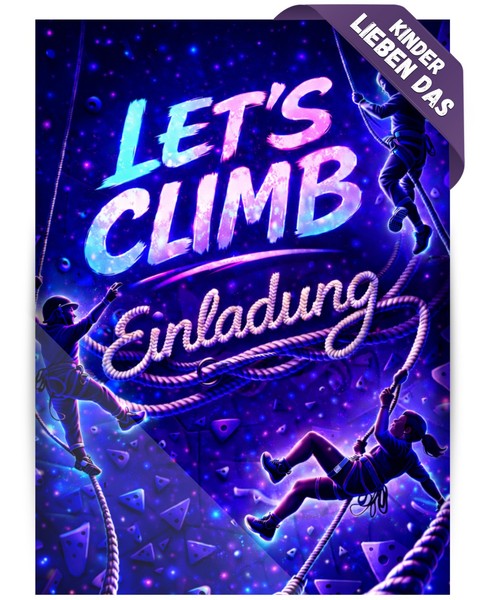 8 Einladungskarten Kindergeburtstag Boulder Einladungen Klettern Einladung Party-image