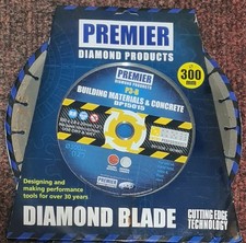 Premier Diamond Cutting Disc 300mm 20mm Bore Petrol Saw Concrete Masonry New