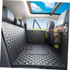Dog Back Seat Cover For Full Size Truck / Full Size SUV Black with Hard Bottom