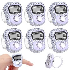 6 Pcs Electronic Finger Clicker Counter for Prayer, Golf, Knitting, and Tally