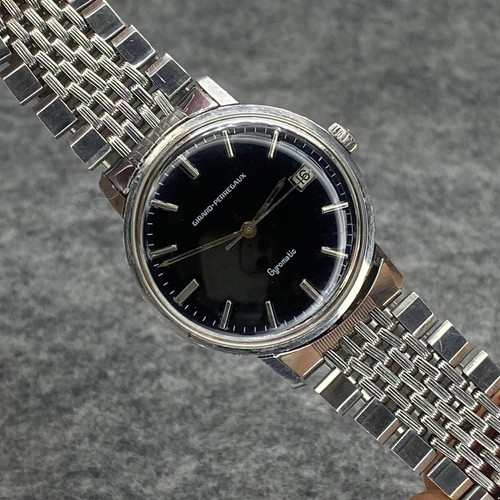 GIRARD PERREGAUX GYROMATIC AUTOMATIC BLACK DIAL SWISS WATCH CAL 423810 Ca1960 - Picture 12 of 13