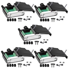 5 PCS DB25 Solderless Connector RS232 DSUB Serial 25Pin Female Adapter