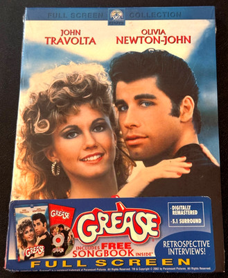Grease (DVD, 2002, Full Frame) - 1978 Film - John Travolta,  Olivia Newton John