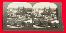 Vintage Stereoscope Card - Tower of London and the Tower Bridge, London England