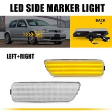 Pair Clear Amber Led Side Marker For 99-05 Vw Mkiv Golf Jetta Cabrio Direct Fit Pair Clear Amber Led Side Marker For 99-05 Vw Mkiv Golf Jetta Cabrio Direct Fit