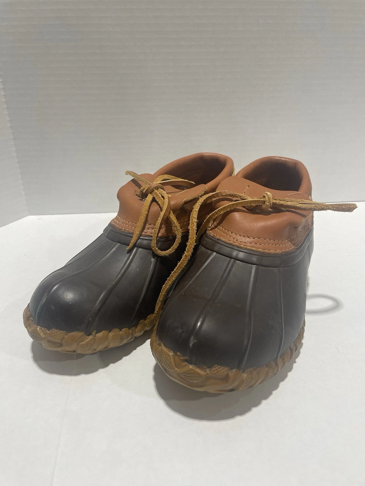 Cabelas Steel Shank Low Rubber Duck Boots Size 9 Brown Hunting Bean