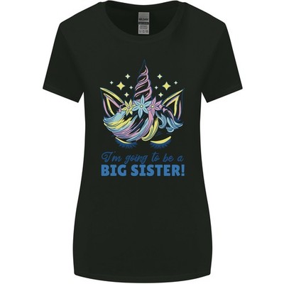 Im Going To Be A Big Sister Einhorn Damen Breiter Schnitt T-Shirt