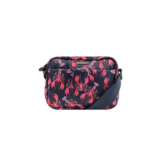 Weird Fish Corrie Printed Cross Body Bag - Mid Navy - BNWT