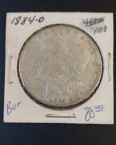 1884-O Uncirculated Morgan Silver Dollar Cartwheel Luster + Natural Toning