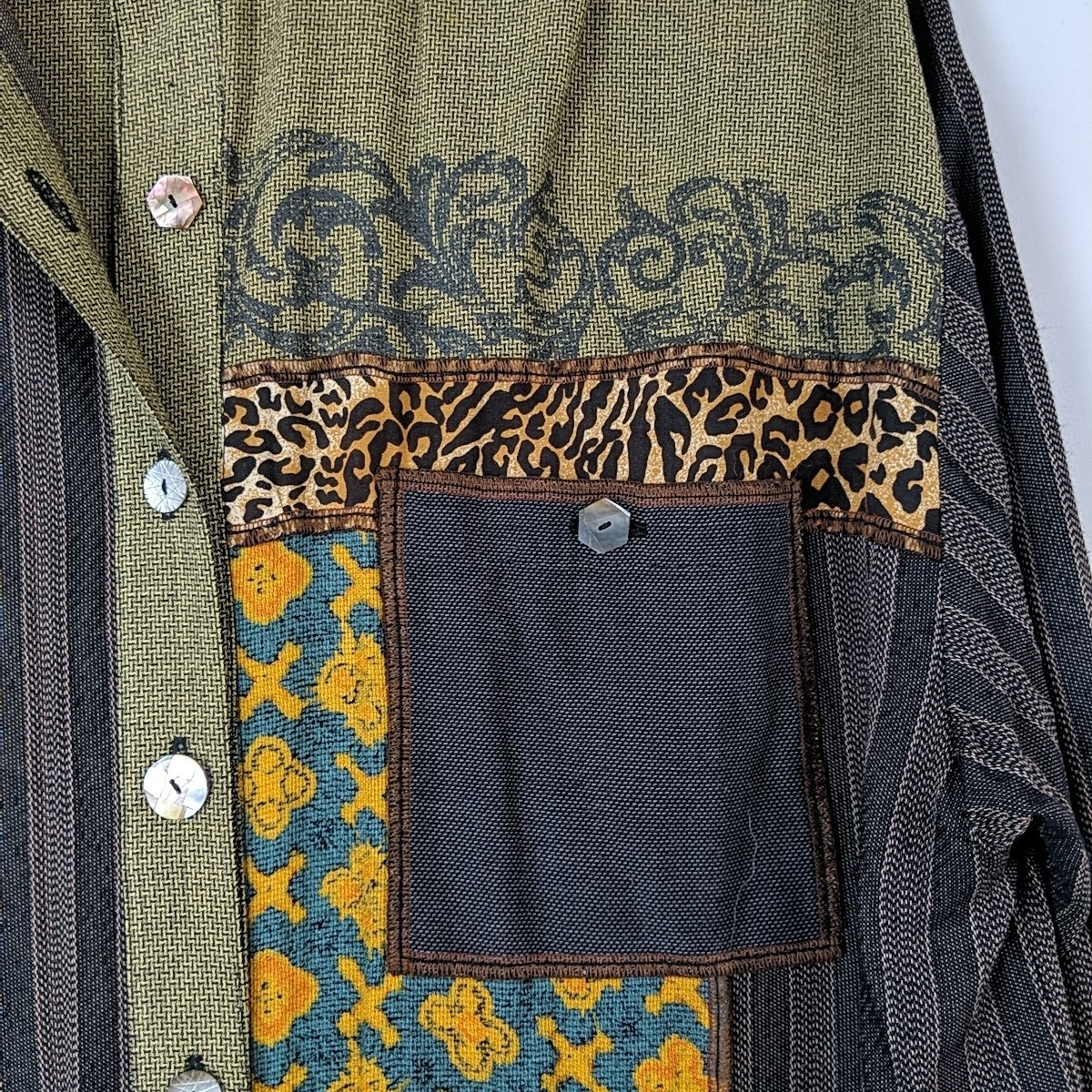 Faith Celia Forrester Patchwork Button Front Shir… - image 6