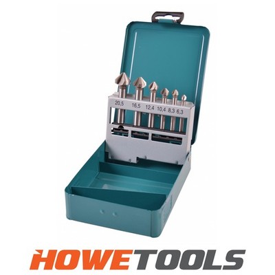 Makita D-42204 - Juego de avellanadores cónicos (6 piezas, en caja de