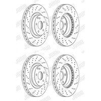 2X Jurid Bremsscheiben Vorne 335Mm Gelocht/Innenbel. Passend FÜR MERCEDES-BENZ