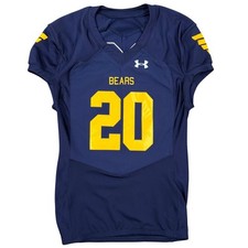 Cal Bears Under Armour Football Jersey #20 Navy Gold Men's Large Authentic