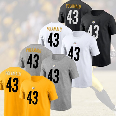 #ad HOT Troy Polamalu #43 Pittsburgh Steelers 2025 Player Name amp; Number S 5XL $28.99