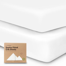 2-Pack Organic Crib Sheets for Boys, Girls - 52X28 Fitted Crib Mattress Sheet Ne