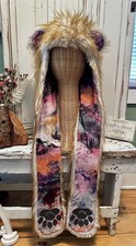 SpiritHoods Adventure Spirit Bear Hood Hat Faux Fur Kermode Kawaii Pink Ears