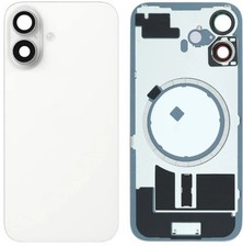 iPhone 16 Plus Back Glass Replacement with Logo Magnetic white color