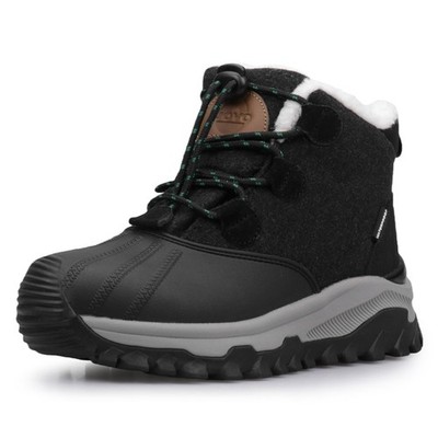 UOVO Jungen wasserdichte Winter Schneestiefel - Schwarz Größe 6UK 39EU UVP 44£