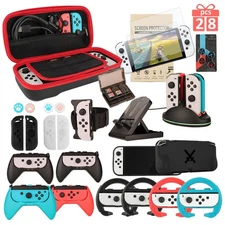 Switch OLED Accessories - 28 in 1 Family Accessory Bundle Kit for Nintendo Sw...