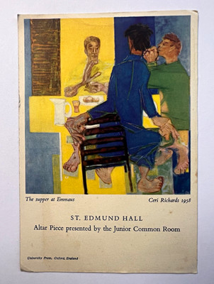 Ceri Richards Abendmahl in Emmaus 1958 St Edmund Hall Oxford Kunstkarte