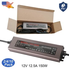 Waterproof 12V 12.5A LED Converter 150W Power Supply AC 110V To DC 12V Outdoor