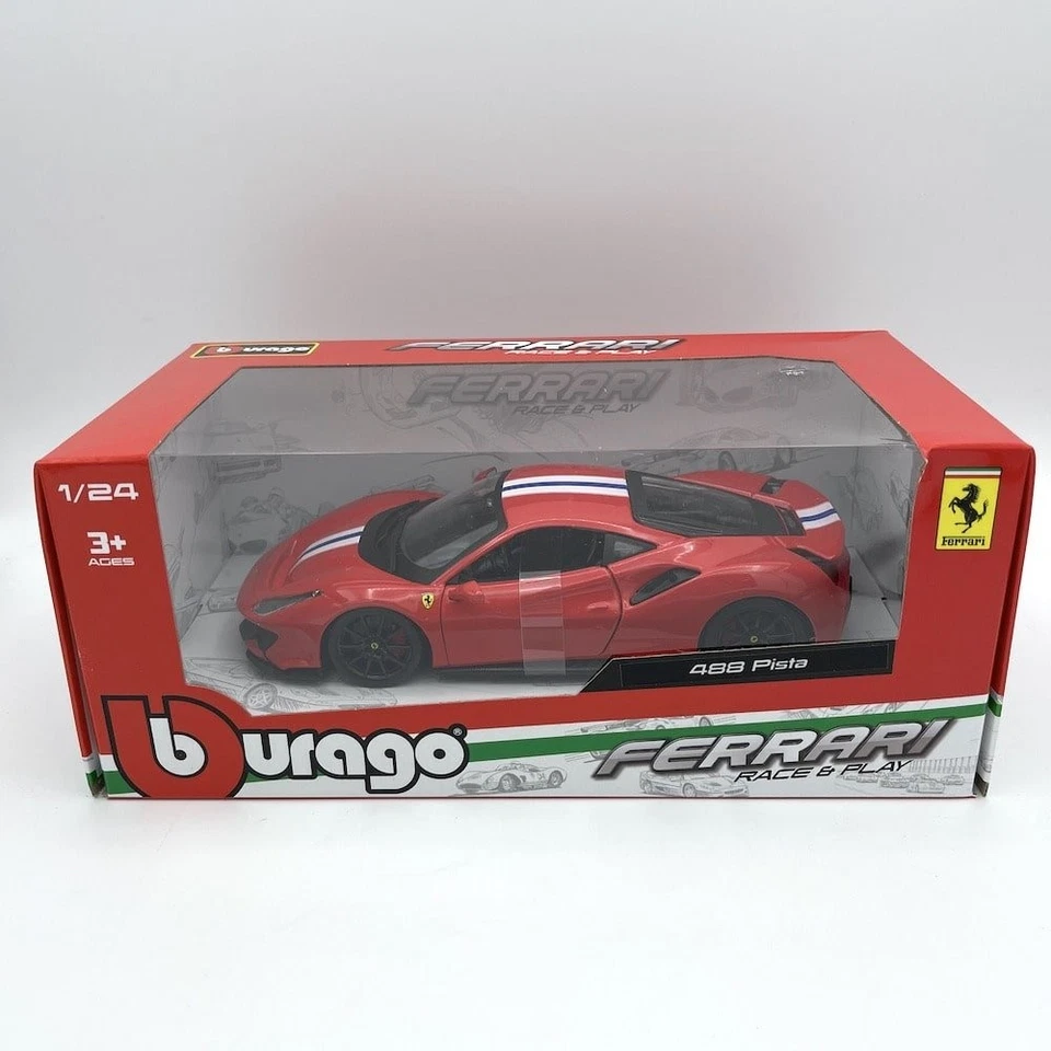 Modellino Auto Bburago 1/24 Ferrari 488 Pista Rosso Corsa - Immagine 4 di 4
