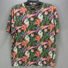 Scotch & Soda Amsterdam Tee Shirt Men's XXL Tropical Print Colorful Cotton Knit