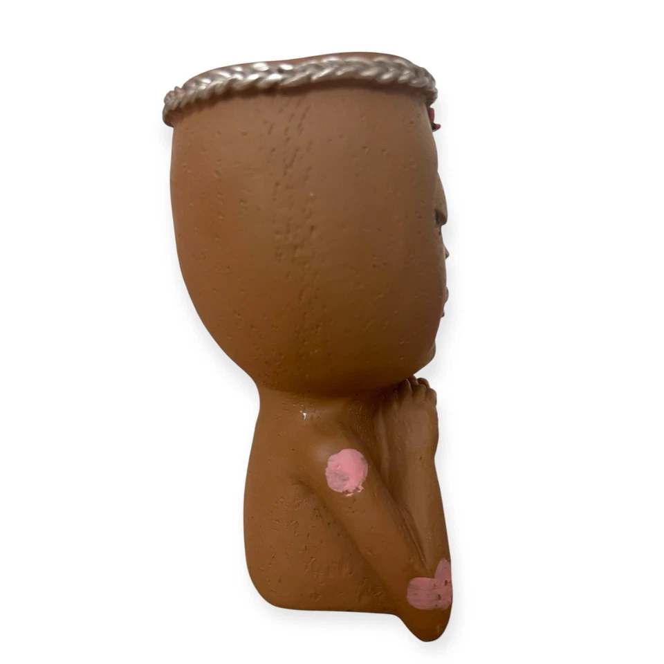 Girls Face Flower Planter Pot Human Face Head Creative Flower Planter Room Decor - Image 2 of 4