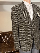 Tom Ford Velvet Dinner Jacket Patterned Brown 54R New with Tags