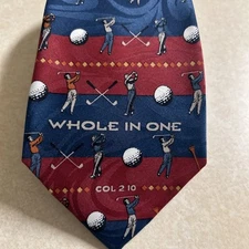Men's Necktie by Appointed Apparel Golf Red Whole In One