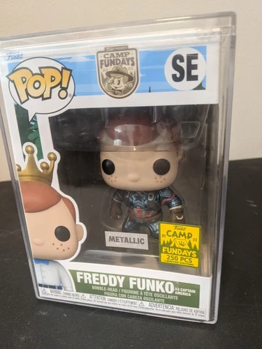 Freddy Funko As Captain America Funko Pop! Marvel 250 PCS Metallic Error Sticker
