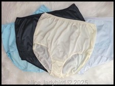 LOT Vintage SILKY Full Brief PANTIES Satin NYLON Granny Bundle PLUS 10