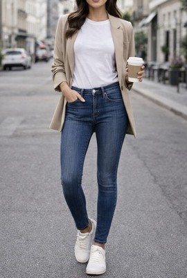 Levi s 721 High Rise Skinny Jeans Women s 27x28 Medium Wash Stretch Denim Slim