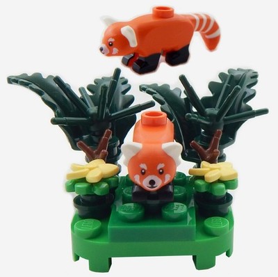 NEW LEGO RED PANDA Lot animal scene flowers forest jungle 60424 | eBay