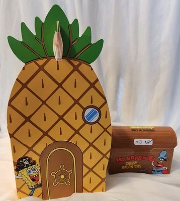 Two Burger King Empty 2025 Sponge Bob Promotional Meal Boxes