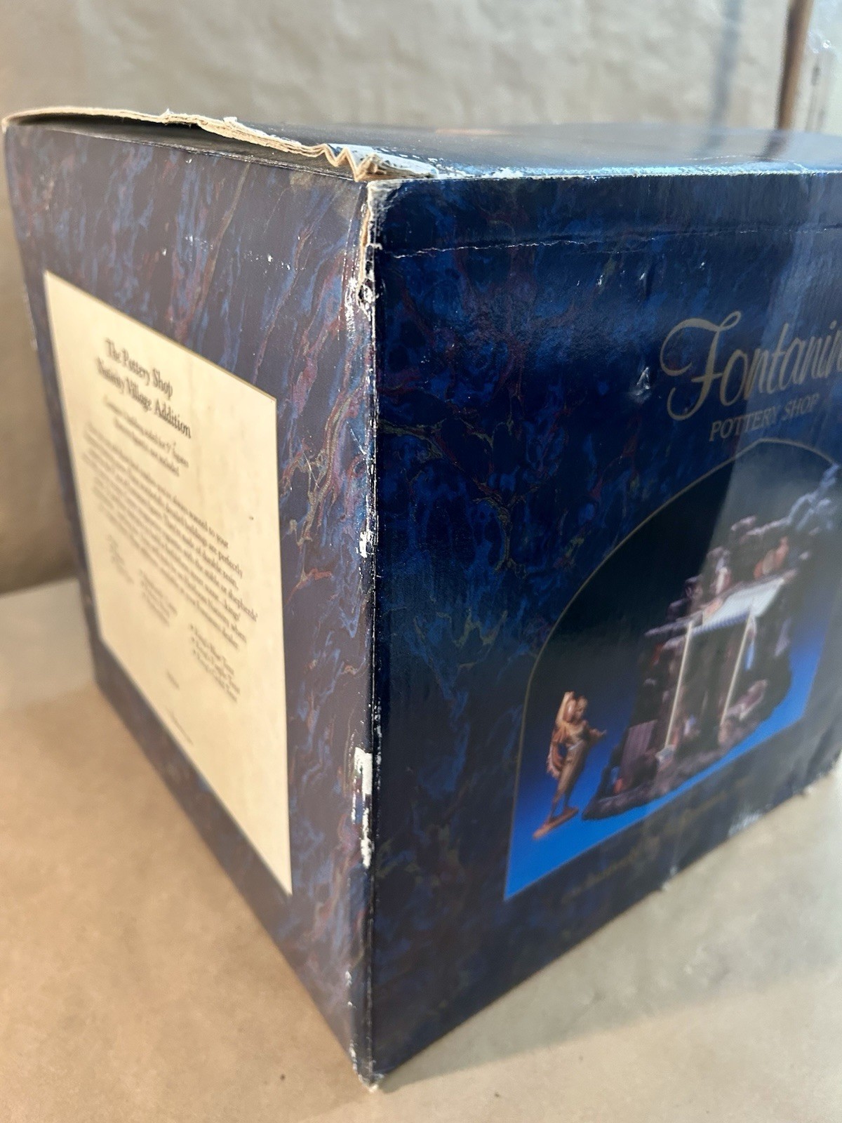 Vintage Fontanini Nativity Village Pottery Shop-Lighted- 5” Scale #50256-1997