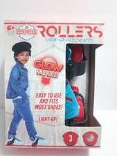Madd Gear Rollers Light-Up Heel Skates, Red  Blue, Motion Powered LED Wheels