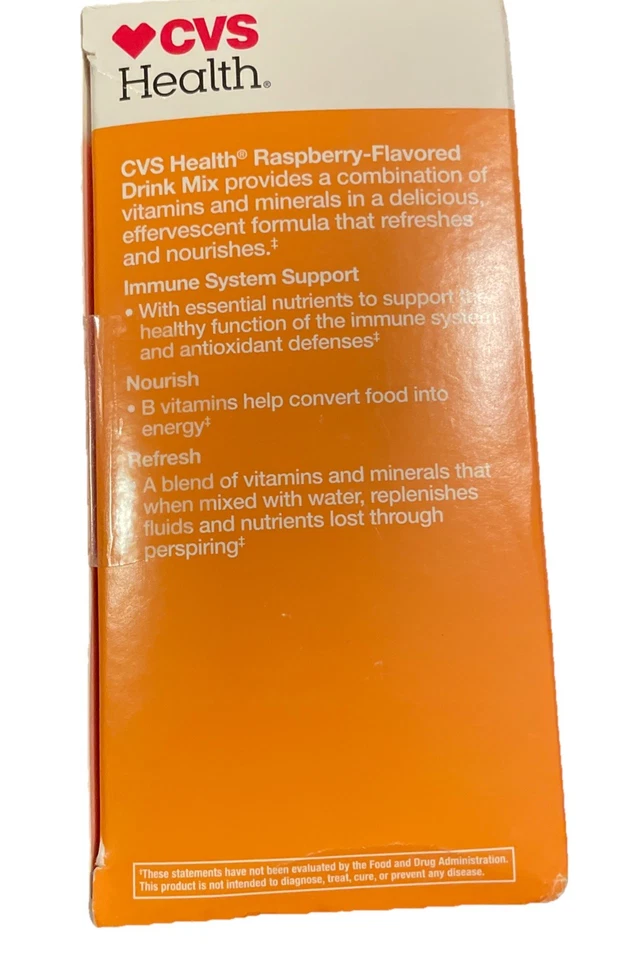 Paquetes de bebidas de vitamina C de apoyo inmunológico CVS Health, frambuesa, 36 ct 27/02 Foto 2 de 4