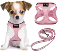 Dog Harness and Leash Set, No Pull Soft Mesh Pet Harness, Reflective Adjustable