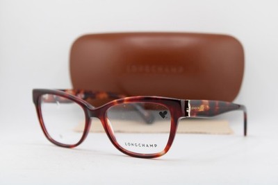 NEW LONGCHAMP LO2713 640 RED HAVANA AUTHENTIC EYEGLASSES 54-17