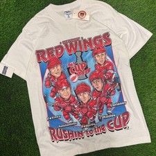 Detroit Red Wings Caricature Vintage NHL short sleeve shirt VK01155